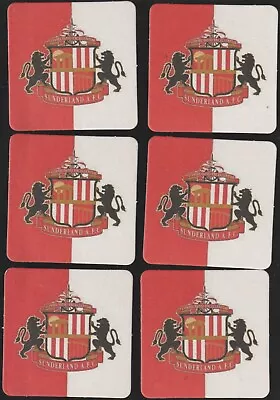 SUNDERLAND A.F.C. Pack Of 6 Club Crested Beer Mats / Coasters FREE POST UK • £3.75