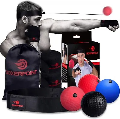 Boxing Reflex Ball For Adults And Kids - React Reflex Balls On String With He... • $43.63