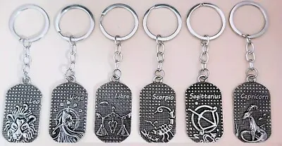 Key Chain 12 Zodiac Signs Astrology Horoscope Car Woman Man Girls Key Ring • £3.99