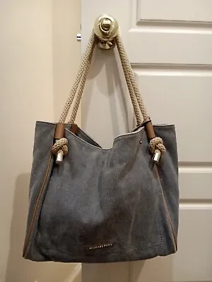 Michael Kors Isla Large Tote Grab Bag Handbag - Chambray Denim Blue AUTHENTIC • $55