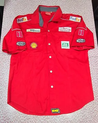 Michael Schumacher Pit Crew Official Shirt F1 Racing Shell FedEx TicTac Red XL • $94.79