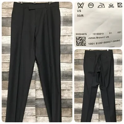 Hugo Boss James Brown Dress Pants Men’s 33R Gray (Inseam 34) 100% Wool F2 • $27.99