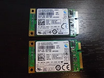 Samsung 256GB SSD MSATA Solid State Drive MZMPC256HBGJ-000D1  88% Life- Lot Of 2 • $10