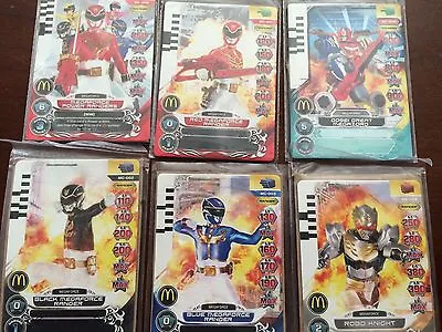 McDonalds 2014 Power Rangers Megaforce Card Set - Complete Set Of 6  • $19