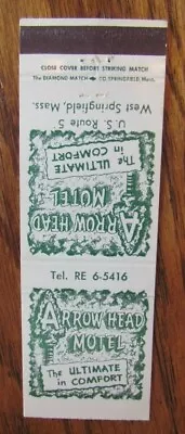 Indian Related Matchbook: Arrowhead Motel (west Springfield Massachusetts) -f16 • $5.08
