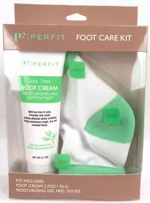 Perfit Foot Care Kit Foot Cream Tea Tree Moisturizing Gel Cracked HEEL Socks • $11.95