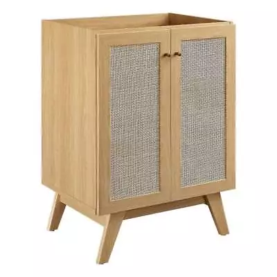 Modway Soma 24  Adjustable Shelf Wood Bathroom Vanity Cabinet In Oak • $194.16