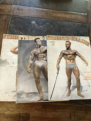 Strength And Health Magazines Lot Of 3 1949 • $5