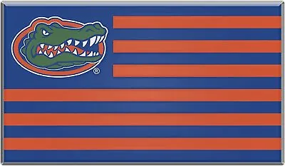 University Of Florida Gators Color Auto Emblem State Flag Design Aluminum Metal • $15.79