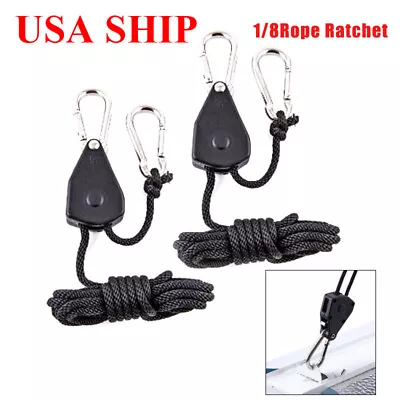 2PCS Rope Ratchet YOYO Hanger Easy Hanging Kit For Grow Tent Light Carbon Filter • $5.58