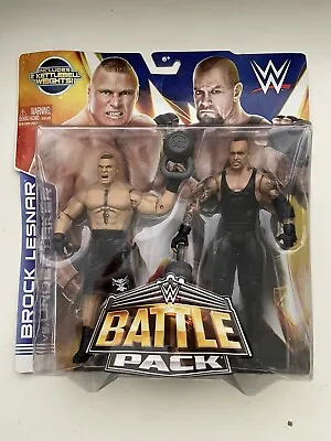 WWE - Brock Lesnar & The Undertaker Wrestling Figures - Mattel Battle Pack - • £35