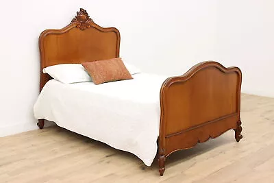 French Antique Carved Mahogany Full Or Double Size Bed #45586 • $1295