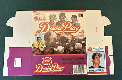 1986 Meadow Gold Double Play Ice Cream Box-flattened Dale Murphy Ripken Jr Brett • $12.99