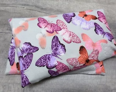 Corn Heat Pack Microwave Pillow Washable Cover Pink Purple Butterflies Spa 791 • $22