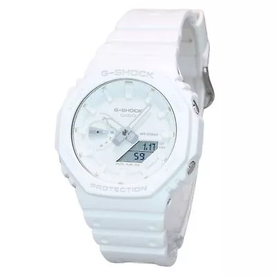 Casio G-Shock Tone-on-Tone White Carbon Core Guard GA-2100-7A7 200M Mens Watch • $88.19