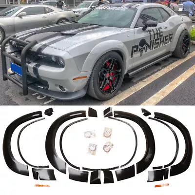 For 15-23 Dodge Challenger SRT Hellcat Demon Style Wheel Fender Flares Unpainted • $329