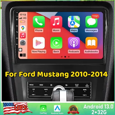 For 2010-2014 Ford Mustang 10.1  Android 13.0 Car Radio Stereo Gps Navi Dsp 32gb • $226
