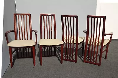 Set Of Four Schou Andersen Mobelfabrik Mid Century Dining Room Chairs Slat Back • $1750