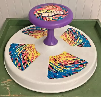 🍒 Vintage 1973 Playskool Sit'n Spin CLEAN FUN & FAST! Gray Purple 🍒 • $89.99