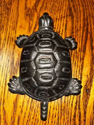 NICE!! Vintage Cast Iron Turtle Door Stop Marked S • $49.99