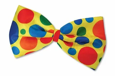New Clown Jumbo Bow Tie Tie Accessory For Circus Fancy Dress Polka Dot BowTie • £2.49