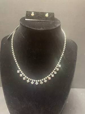 Swarovski Crystal Necklace And Earring Set Bridal/Prom • $40