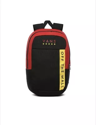 Vans Disorder Black Red & Yellow Backpack School Travel Sports Gym Bag New  • $39