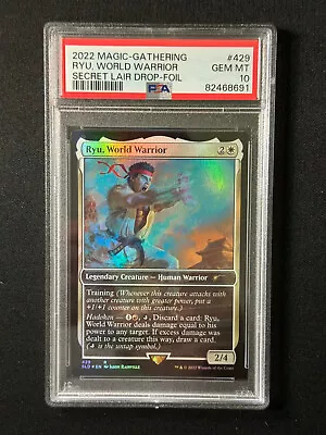 2022 MTG Secret Lair Drop Street Fighter Foil Ryu World Warrior PSA 10 Pop 8 • $89