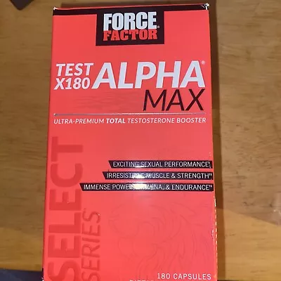 Force Factor Test X180 Alpha Max 180 Capsules - Exp 10/2024 • $29.90