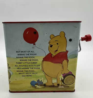 WINNIE THE POOH IN THE MUSIC JACK IN THE BOX Vintage 1950-60s Disney • $24.88