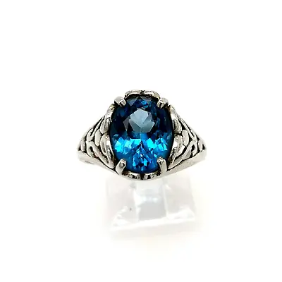 Kabana Faceted Blue Topaz Sterling Silver 925  Ring Size 7 • $69