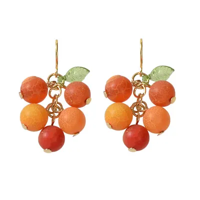 Fruit Jewellery Red Ball Charm Grape Dangle Earrings Best Friends Funny Gifts • $2.99