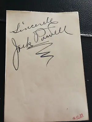 Signed JACK PARNELL Musician Director Music Hall Autograph Book Page 12/11/1935 • £7