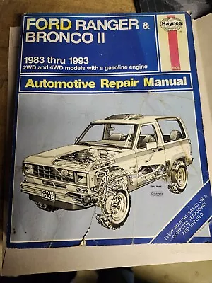Haynes Ford Ranger & Bronco Ii 1983 Thru 1992 Repair Manual 83-92 • $7.99