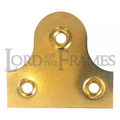 £119.99 • Buy 19-50mm PICTURE MIRROR GLASS PLATES - BRASS PLATED - SECURE FRAME HANGING FIXING