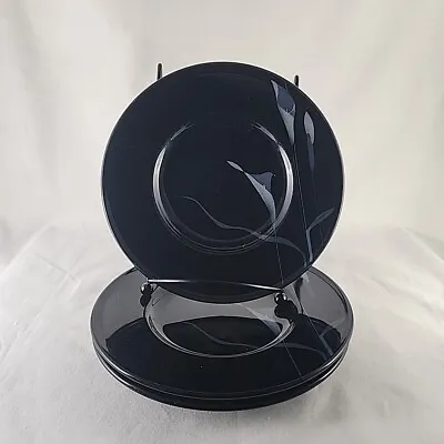 Mikasa Galleria Opus Black Bread Plates Set Of 3 Made In Japan • $10.99