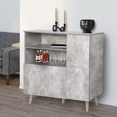 $159.99 • Buy Levede Buffet Sideboard Storage Cabinet Cupboard Antique Furniture Vintage Grey