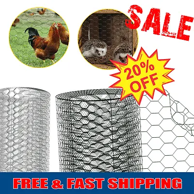 Galvanised Welded Wire Mesh Fence Aviary Rabbit Hutch Chicken Pets Wire Fence • £7.77