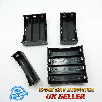 Plastic Battery Holder With Pins PCB 18650 Box Case Board Mount Case • £5.61