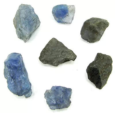 50.00 Ct Natural Raw Tanzanite Gemstone Rough Crystal Specimen 7 Pcs Lot - ZR59 • £11.28