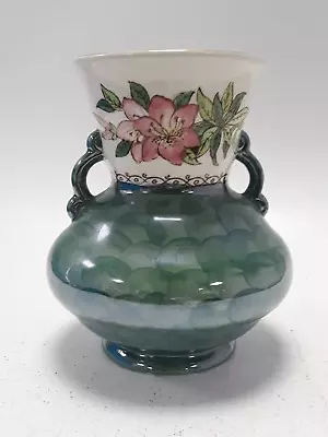 Maling Lustreware Azalea Floral Vase Green Thumbprint Newcastle-On-Tyne '55/60s • £4.99