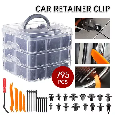 795x Car Body Trim Clips Retainer Bumper Auto Panel Push Plastic Fastener Kit • $17.99