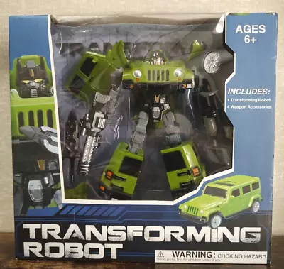 New Green Jeep Transforming Robot For Ages 6+ • $18.95