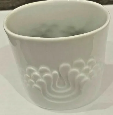 $9.99 • Buy EXCELLENT  Thomas Germany White Porcelain Mini Vase Mid Century Wave Design 