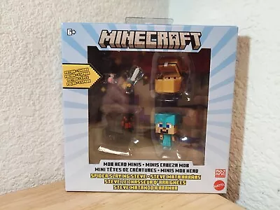 Minecraft Mob Head Minis Spider Slayer Steve Action Figure - Mattel • $3.99