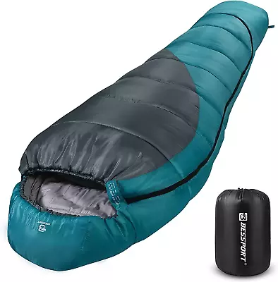 Cold Weather Sleeping Bag Zero 0 Degree Mummy Adult Backpacking Military Camping • $68.46