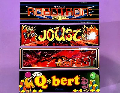 4 Pc MINI Arcade Marquee Stickers Ms. Joust Robotron Q*bert Tempest • $8.95
