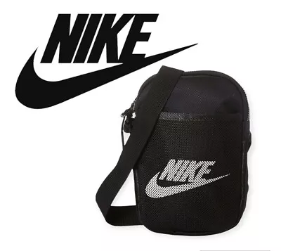 Nike Heritage Crossbody Small Utility Shoulder Black Bag • $35.99