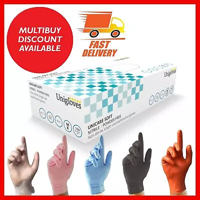 Disposable  Gloves Nitrile Powder Free Latex Free Vinyl Pink Blue Tattoo Car • £78.99