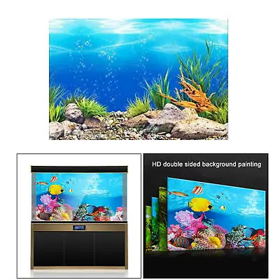 3D Effect Fish Tank Ocean Background Aquarium Backdrop Sticker Decals Poster • $16.47